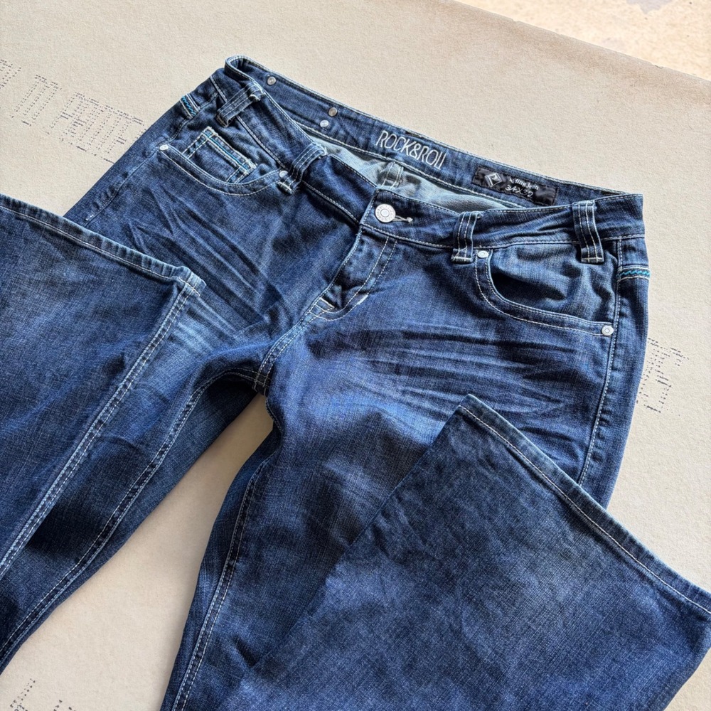 Y2K Low Rise Boot Cut Rock & Roll Cowgirl Riding Jeans